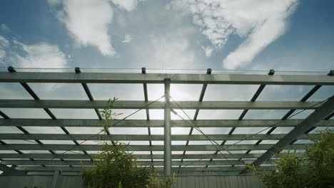 Static-wide-shot-of-a-carport