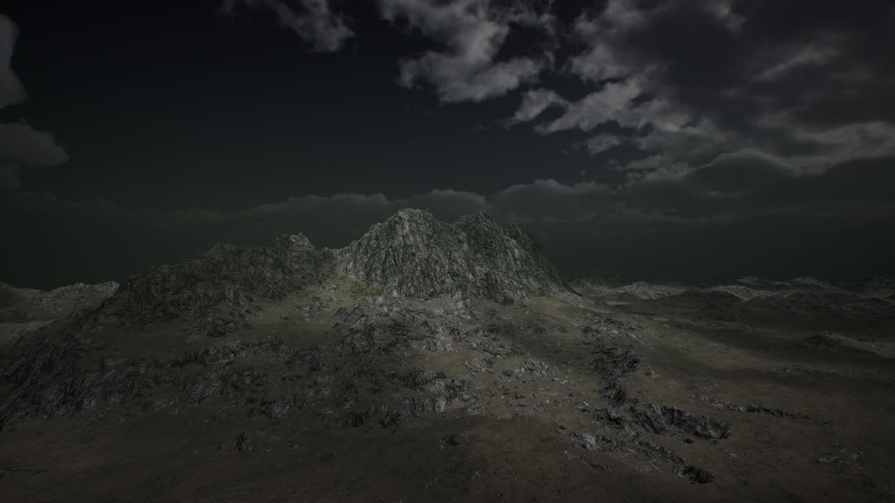 enormes nubes oscuras sobre las tierras altas escocesas