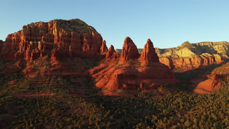 chicken point and submarine rock in sedona at sunset, arizona