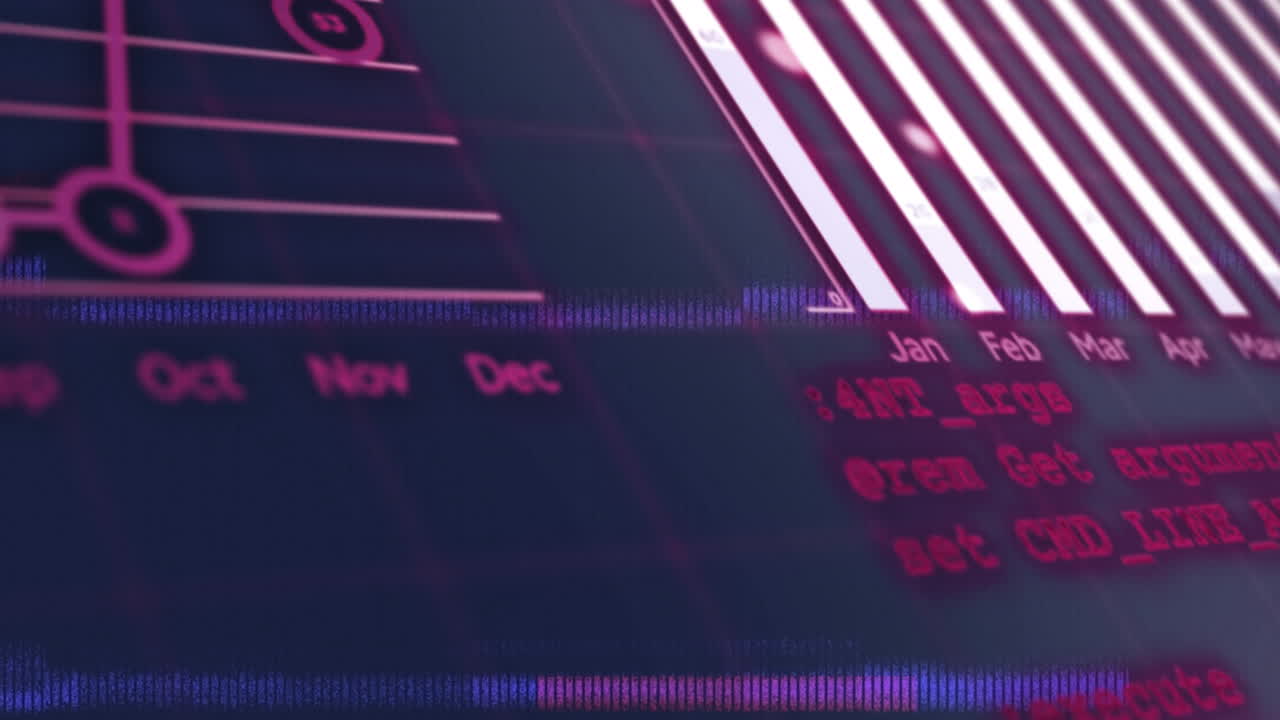 animación de placas de circuitos informáticos y procesamiento de datos