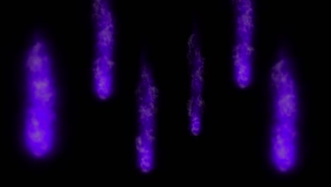 las partículas de color que soplan el humo animación gráficos de movimiento