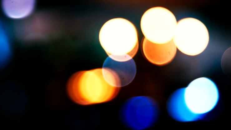 Bokeh sfocato di luci.