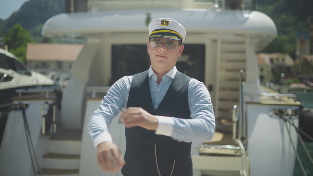 Capitano su uno yacht di lusso