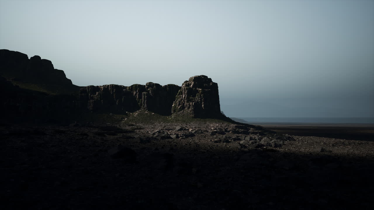 바가에 있는 극적인 절벽