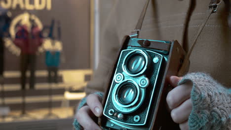Making photo or video with retro camera