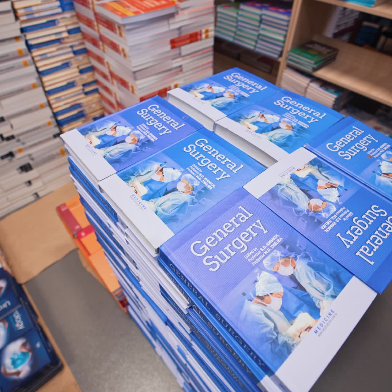 Stack of books background