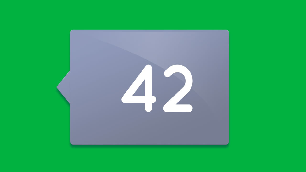 Grey chat box with numbers 4k