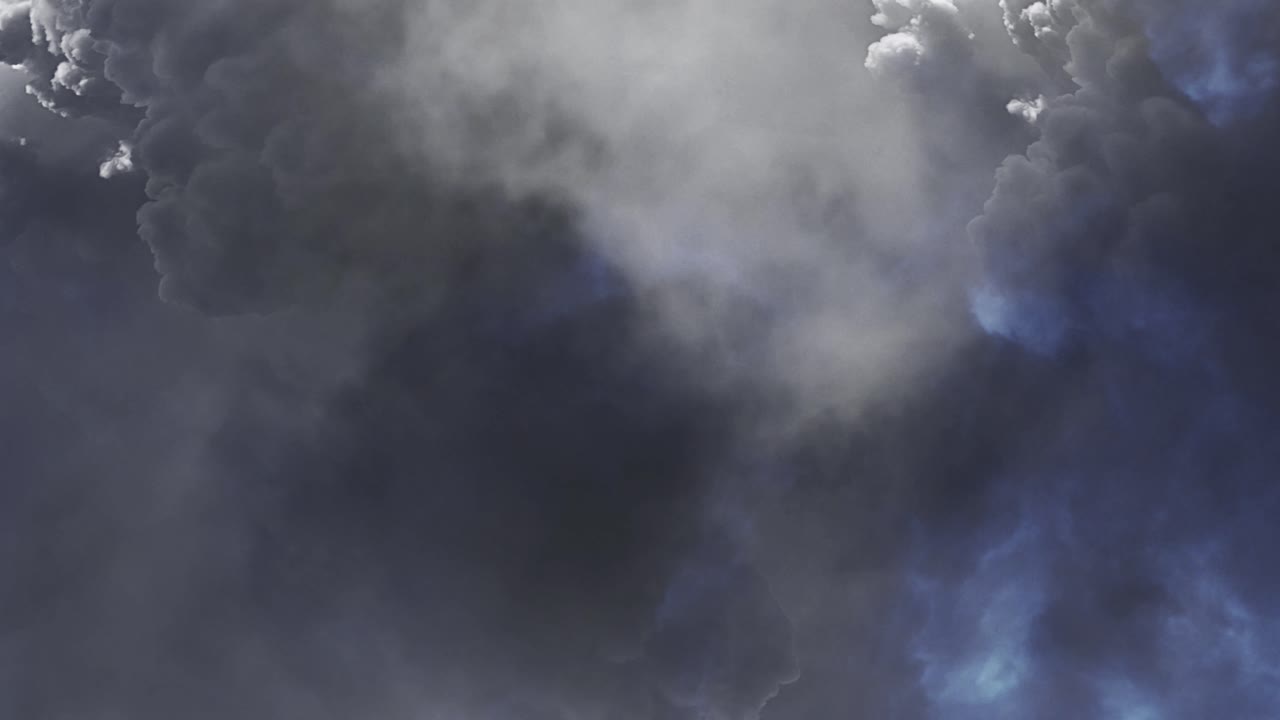 하늘에서 실시간으로 밤에 뇌우, 뇌우 4k