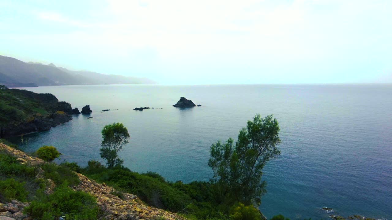 Seaside exploration natural landscape shore cliffs ocean west coast coastline scenic nature. Jijel Algeria