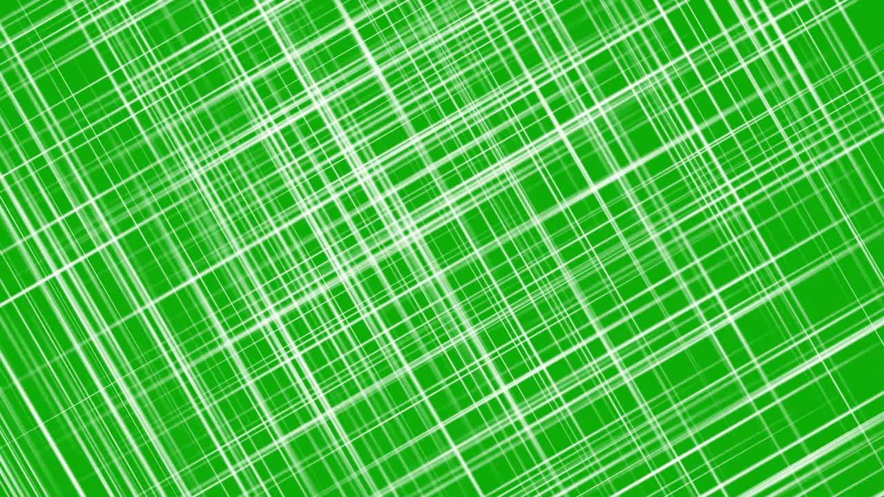 líneas blancas de cuadrícula gráficos de movimiento con fondo de pantalla verde