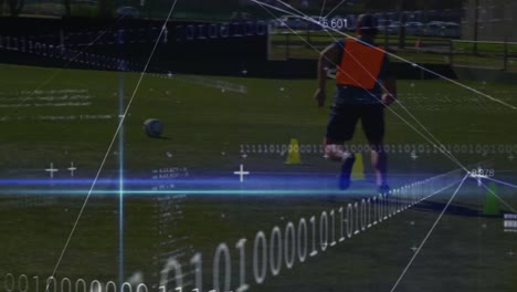 Animation-of-digital-interface-over-football-players