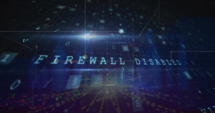 Animation of cyber attack warning over cityscape
