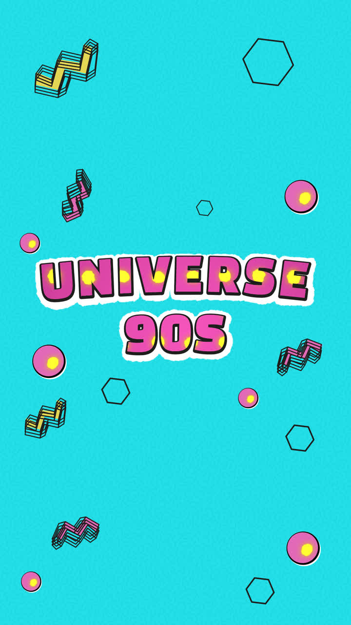 gráfico de movimiento de los años 90 efecto de texto