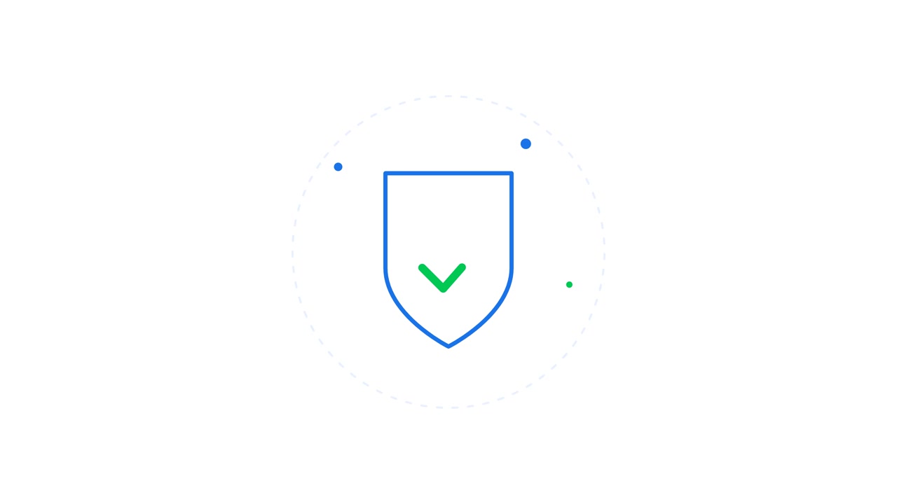 Animated Shield Icon with Green Checkmark Appearing