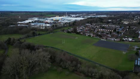 Sitio-De-Construcción-Industrial-En-Harlow-Town,-Essex,-Inglaterra,-Reino-Unido