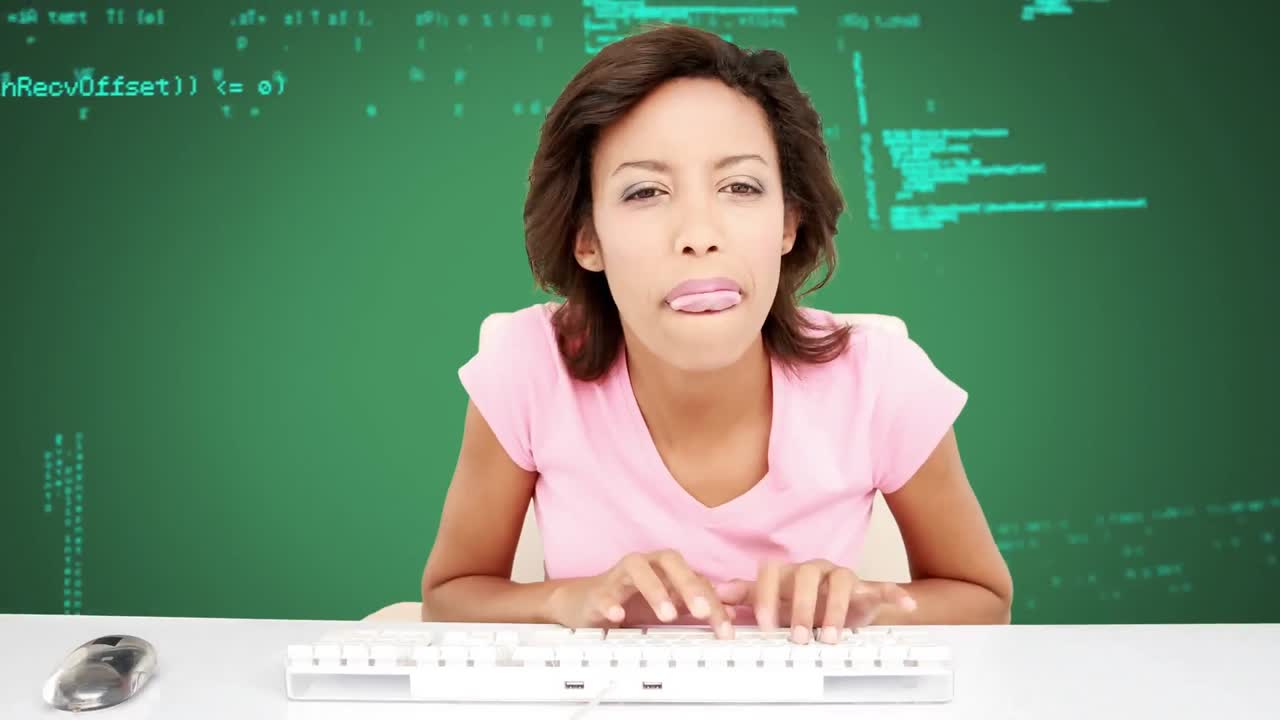 Woman laughing while chatting