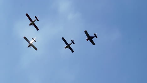 small planes in formation flight