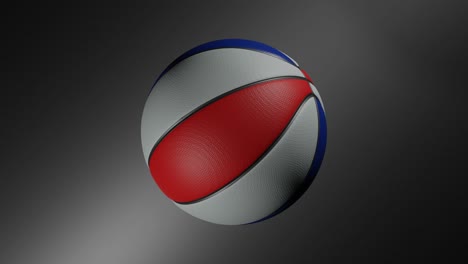 bola de baloncesto fotorrealista girando