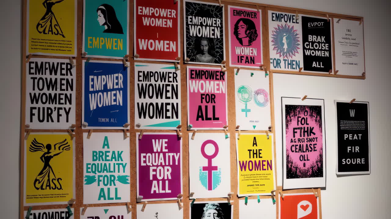Posters Advocating for Women's Empowerment and Equality