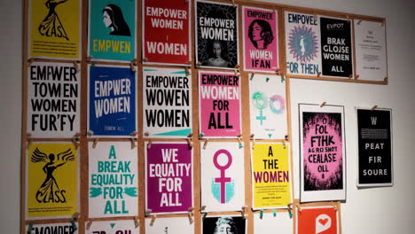 posters advocating for women's empowerment and equality