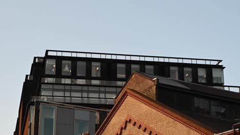 time-lapse of the google headquarters offices in london with rooftop view