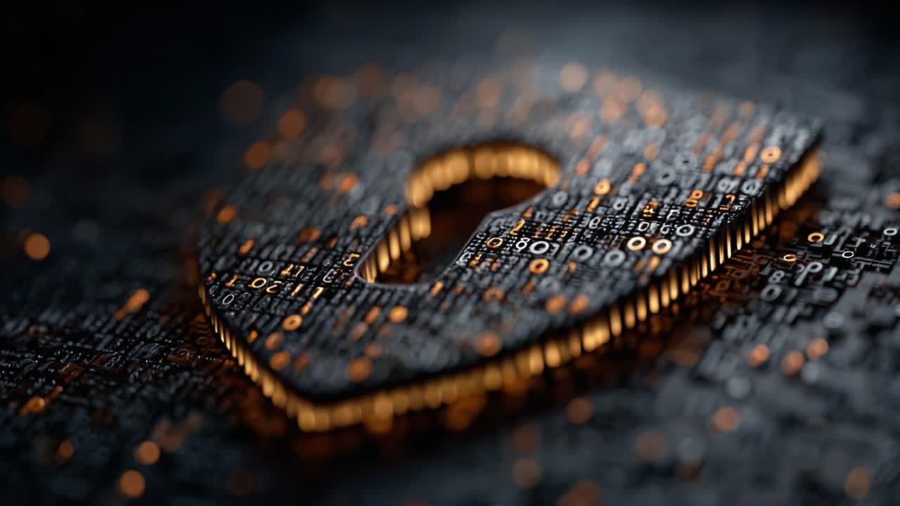 A Stunning Visual Display of Digital Security Featuring a Shield Symbolized by Binary Code, Illustrating the Importance of Cyber Protection and Privacy in Today's Tech Landscape