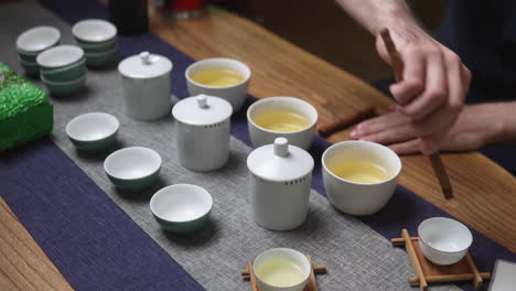 tea ceremony in progress