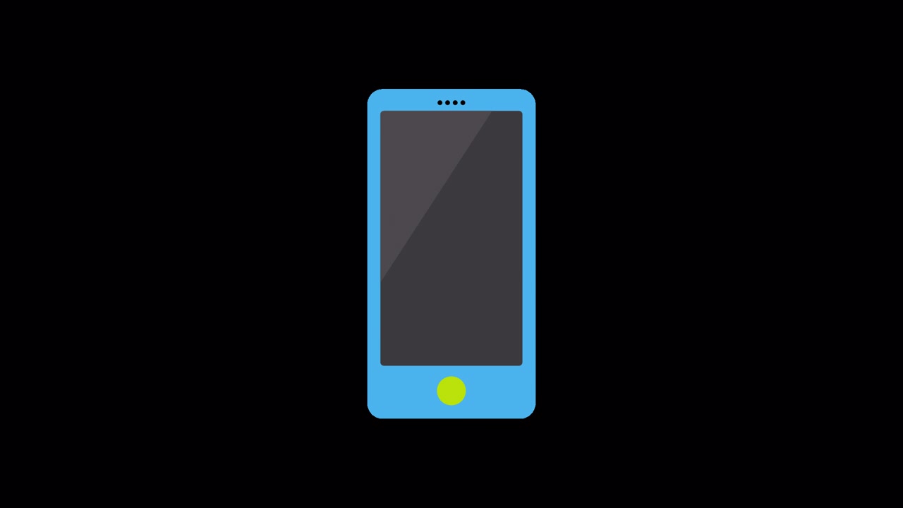 Animated Smartphone Appearing and Disappearing with Alpha Channel