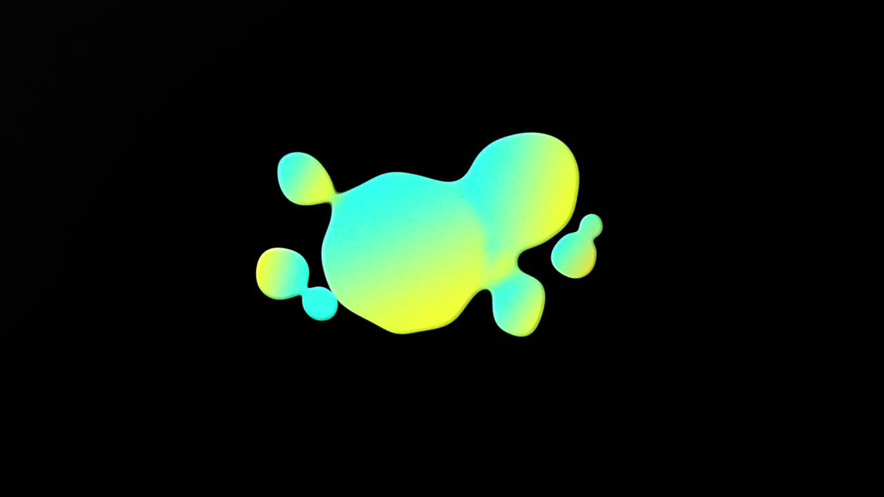 Animation of colorful abstract shapes and explosions on black background