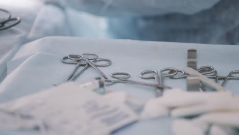 surgical instruments on sterile field