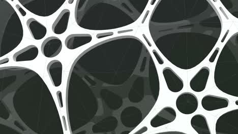 perforated structure orbiting. abstract background. 3d orb