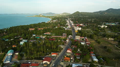 northern koh samui sunset coastline in thailand