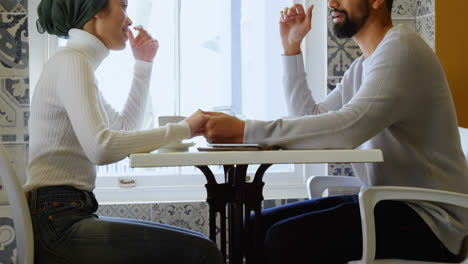 Couple-holding-hands-and-interacting-with-each-other-4k