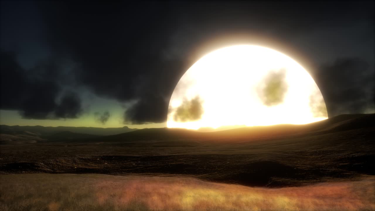 모래 언덕 에서 해 가 지는 것