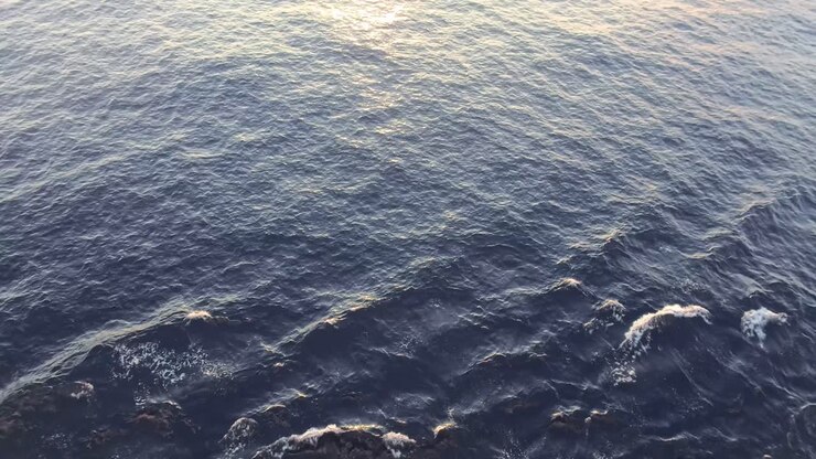Veduta aerea dell'oceano