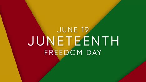 juneteenth freedom day or liberation day animated 4k footage. emancipation day
