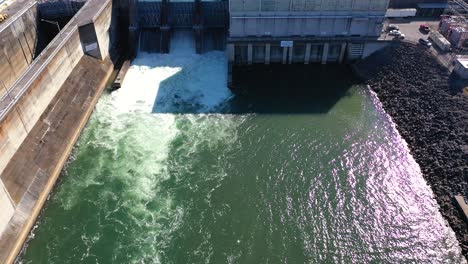 melton hill dam aerial view on oakridge, tennessee