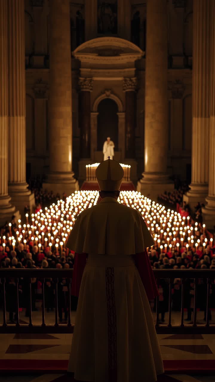 Vescovo in una cattedrale durante una cerimonia
