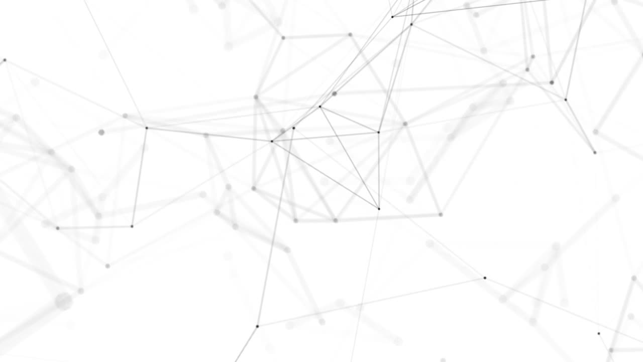 Plexus fantasy abstract technology. Abstract geometric background with moving lines, dots and triangles. Science. Medicine and technology. Loop animations