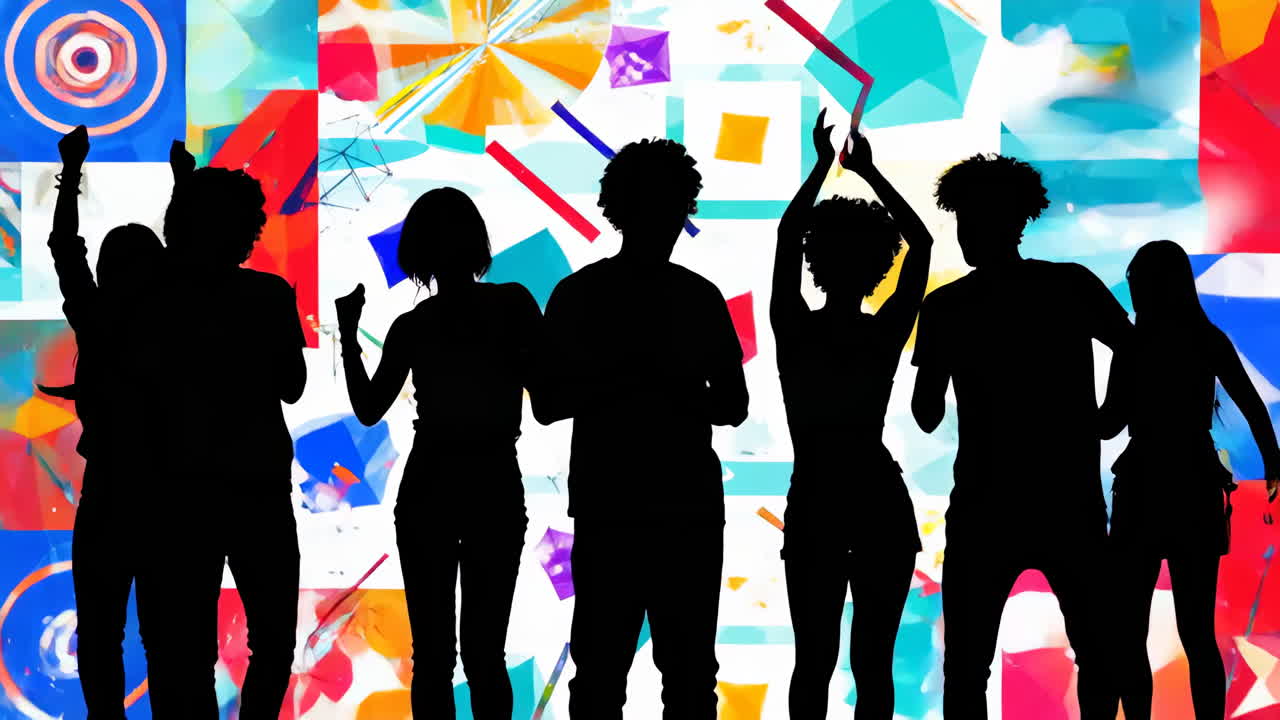 Group of Friends Celebrating Together