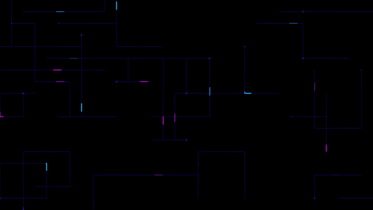 Abstract Digital Network Lines and Nodes Animation