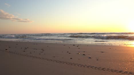 Slider-shot-of-sunset-over-the-Northern-Sea