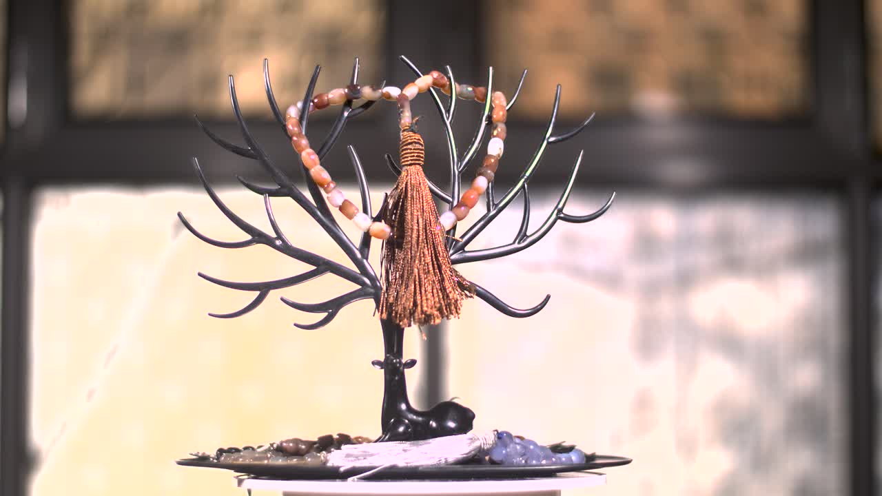 가젤 에 은 보석 구슬 플라스틱 모형 회전 테이블 정상 속도