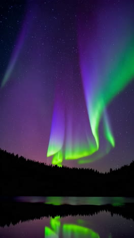 aurora borealis over a lake