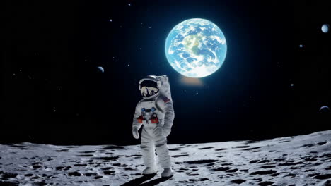 astronauta en la luna