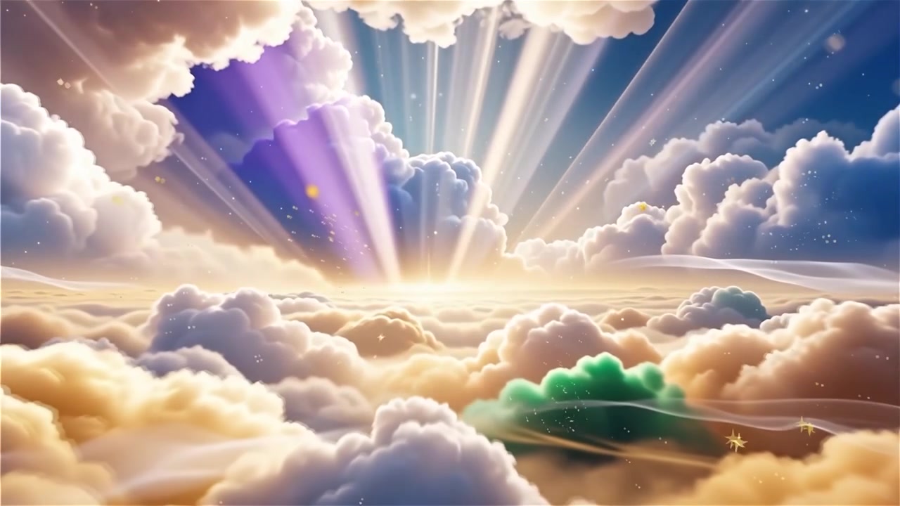 Christian Heavenly Light Worship Background