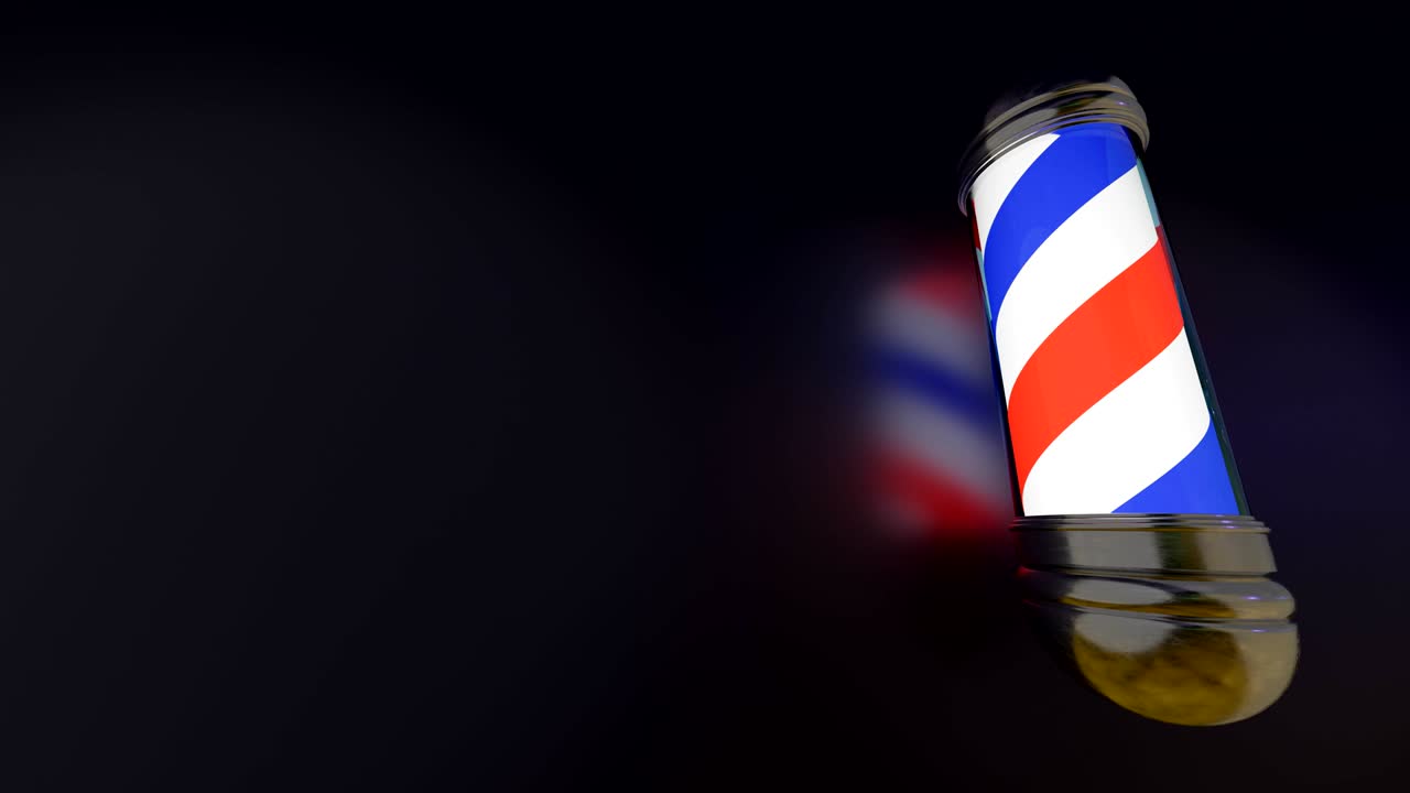 sello de barbería sello de pórtico salón de peinados ilustración 3d