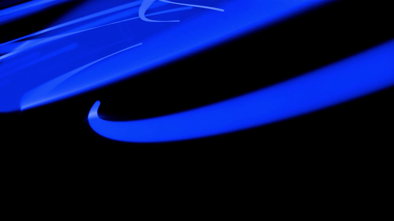 움직임 디자인 (bg) - 흐름 입자의 모양, 선, 나선, 추상 구조, 회전하는 파란 선, 회전 경로를 따라 날아간다, 3d 렌더링, 스타일리시 크리에이티브 추상 배경, 4k