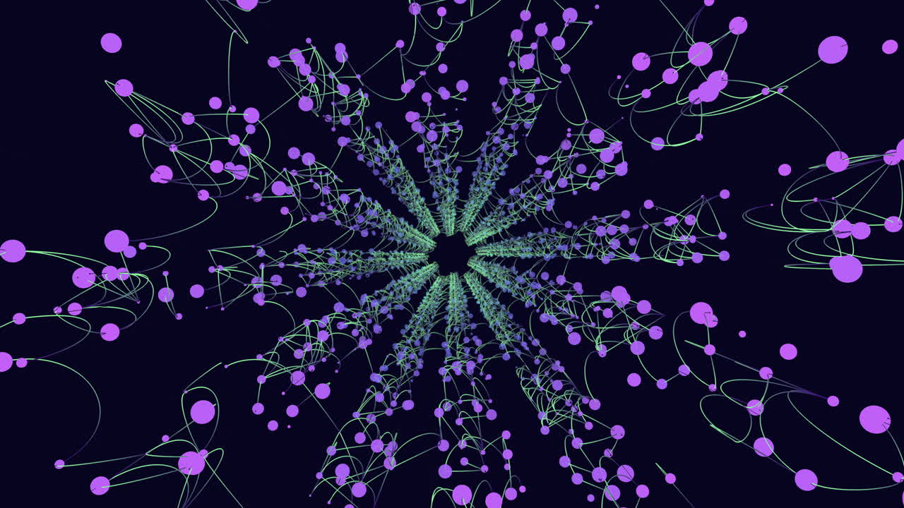 фиолетовые и зеленые точки