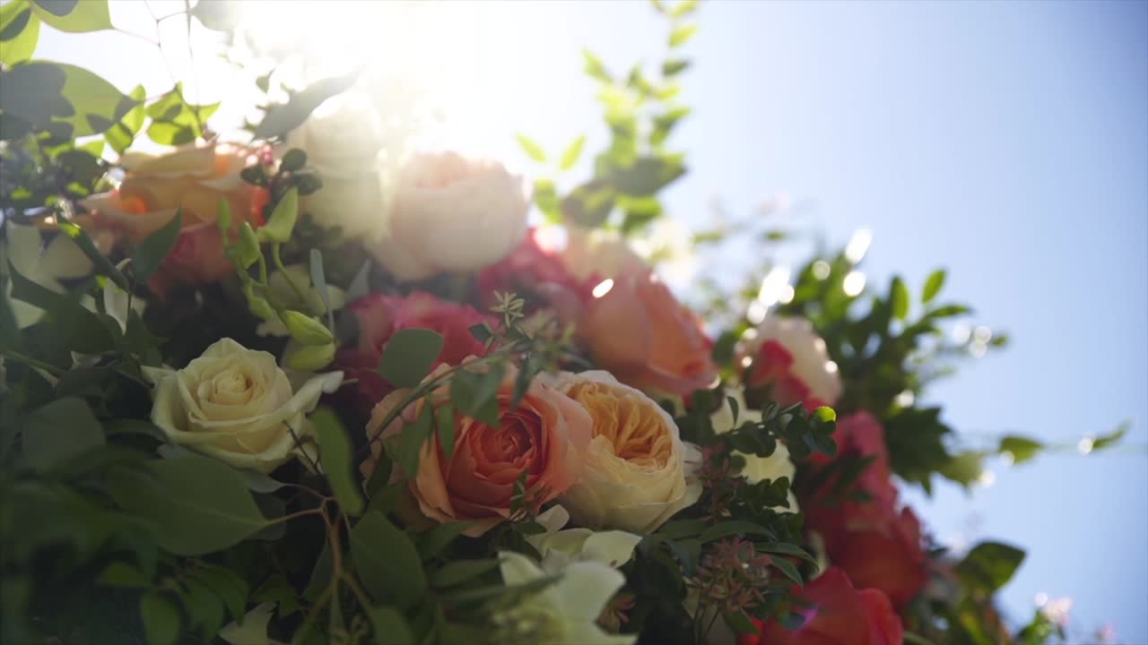 Wedding Ceremony Flowers Lens Flare